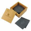 Slate Coasters in Bamboo Gift Box (Set of 4)